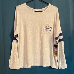 Officially Licensed NFL Seattle Seahawks Cream Ethereal Sleep Shirt